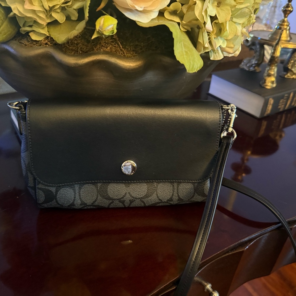 Coach Black and Gray Crossbody Bag